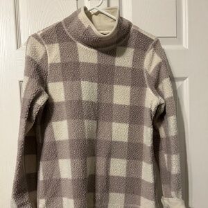 LL Bean Women's Cozy Cottage Fleece, Funnelneck Pullover Print